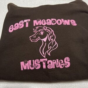 Gilden Brown Hoodie Pink Mustang Little‎ Girls Size Large B4